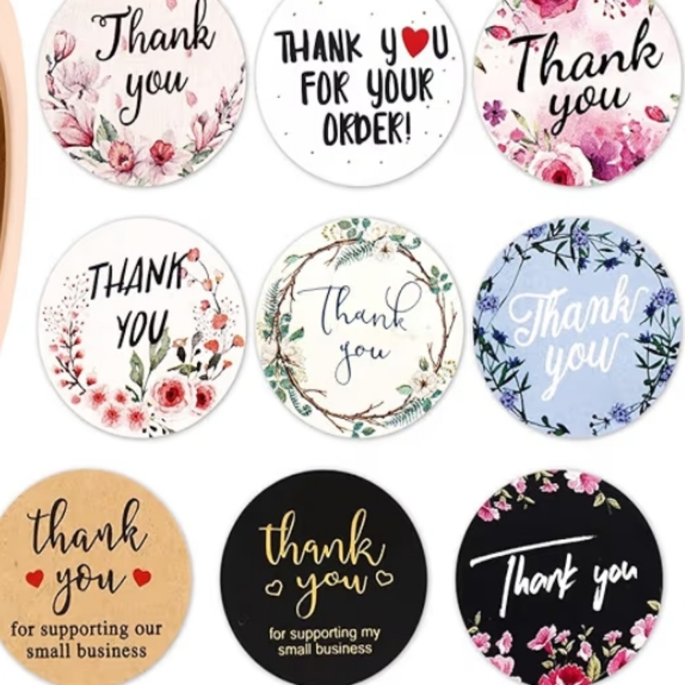🆕100 Assorted Random Thank You Stickers